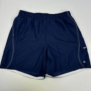 Nike Board Shorts Swim Trunks Mesh Lined Pockets Drawstring Blue XL X-Large
